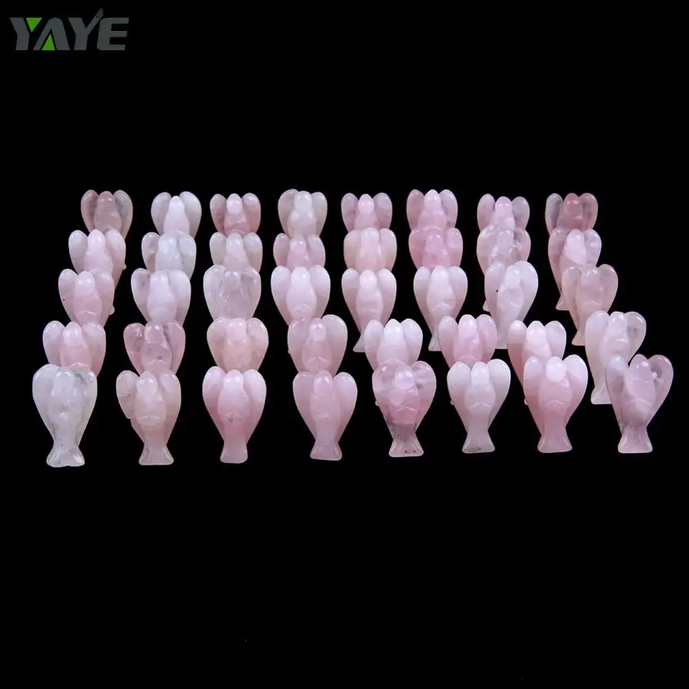 Бог Ангел/Ангел для рейки лечения/розовый кварц, Синий кружевной Агат драгоценный камень резной Ангел