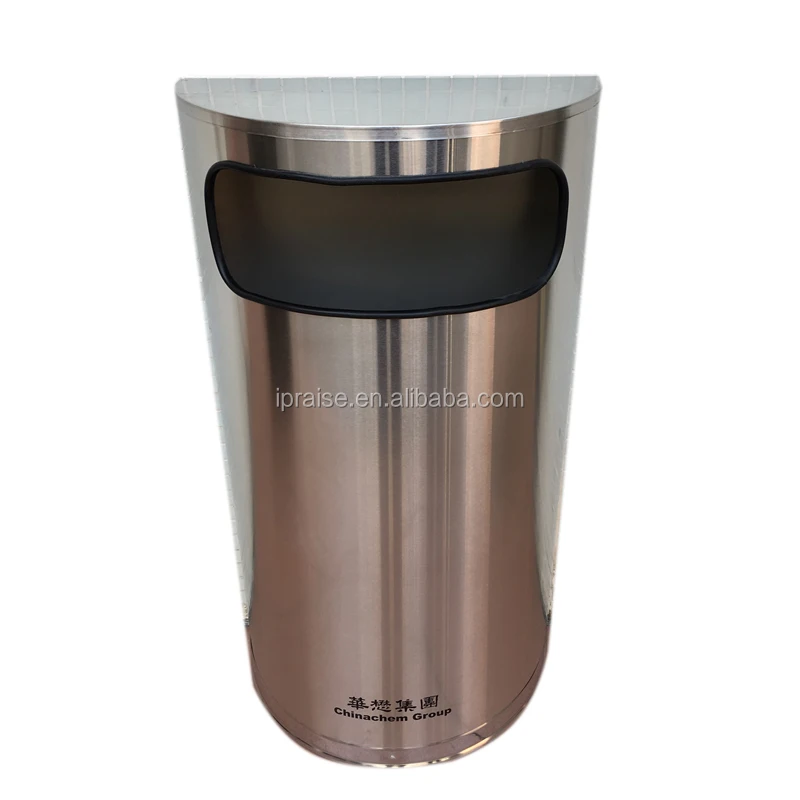 Public outdoor commercial trash and recycling bin stainless steel park street waste garbage can