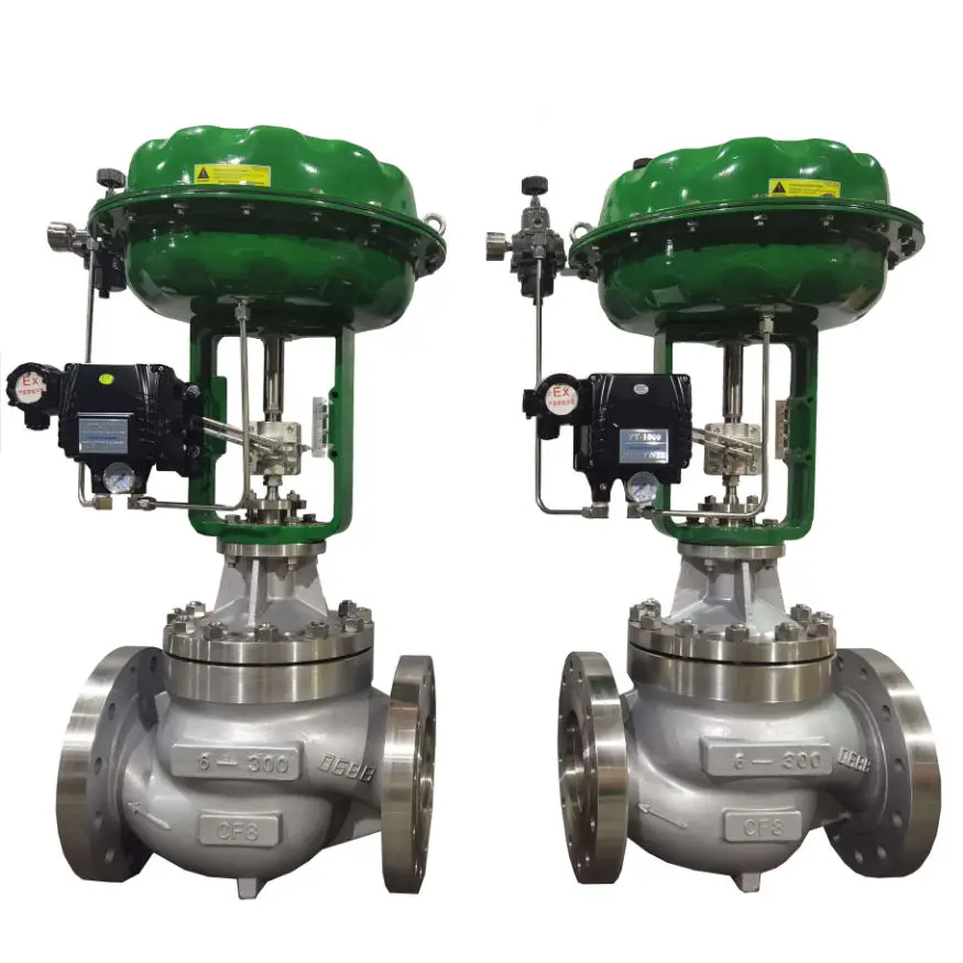 Пневматический шарообразный редуктор давления DN50 SS304 4 20ma регулирующие клапаны с электро-пневматическим