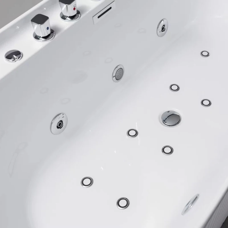 Factory New Italy Designed Modern Bathroom Spa SERIE FIORDO European Trend White Acrylic Massage bathtubs & whirlpools