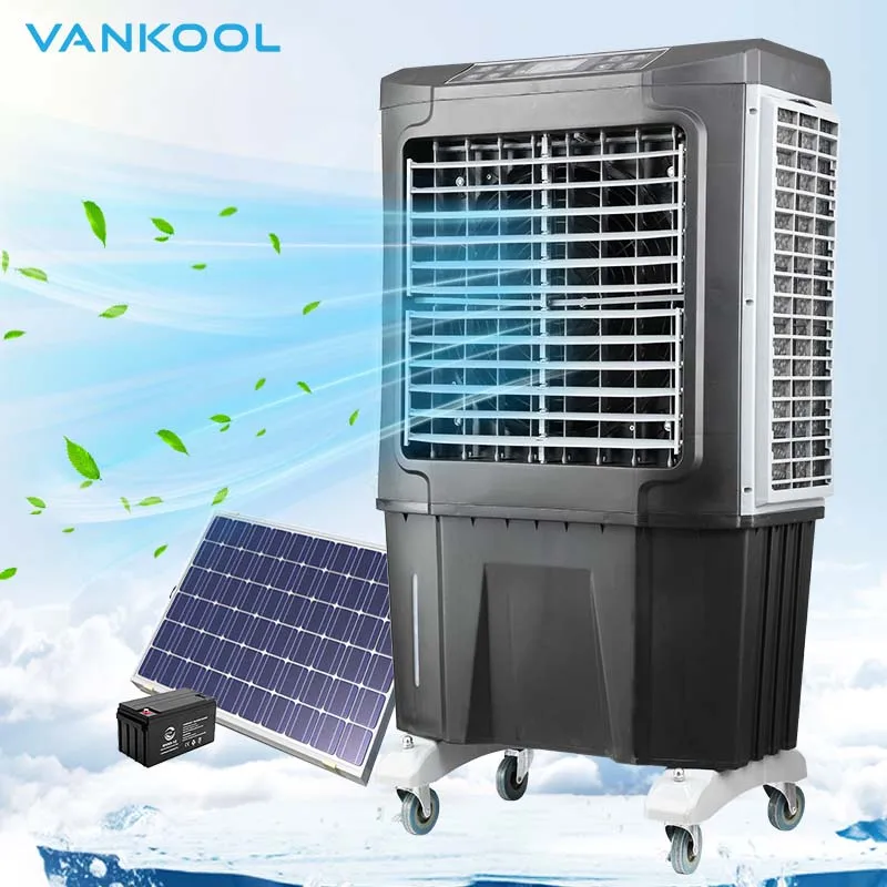 smart rechargeable acdc air cooler solar evaporative cooling system management air cooler greenhouse portable water cooler fan