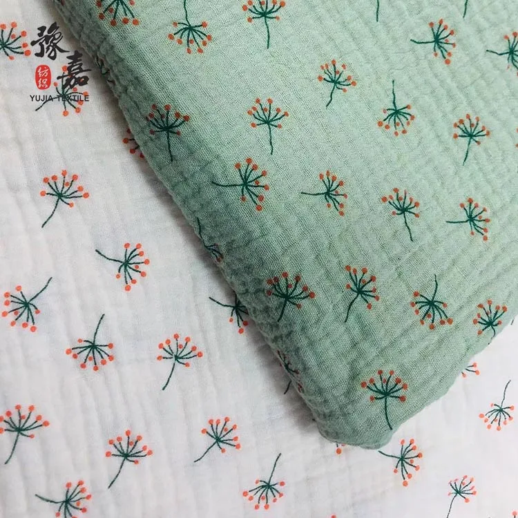 Customized cotton baby printed muslin baby plain mercerized cotton fabric for children plain printed