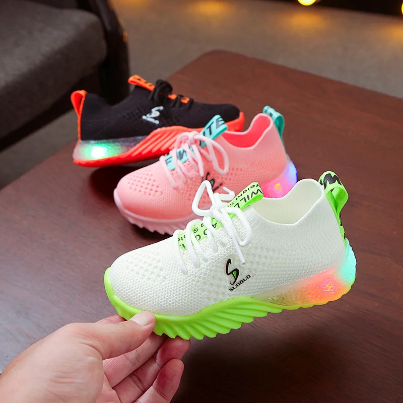Lighting Toddler Boys Girls Kid Led Tennis Led Baby Boy Tennis Shoes With Light For 4 Years Old Children