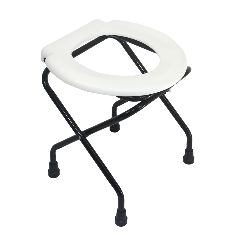 Folding bedside bath chair portable toilet seat commode for elderly