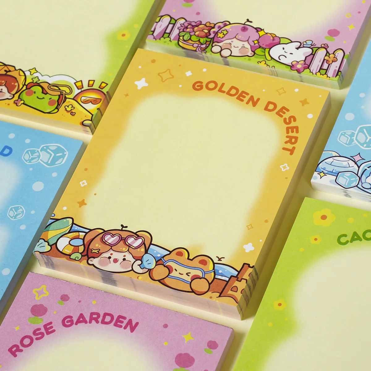 50pcs/set Custom Cute Draft Paper Message Cartoon Kawaii Sticky Notepad Memo Pads Office School Stationery Adhesive Stickers