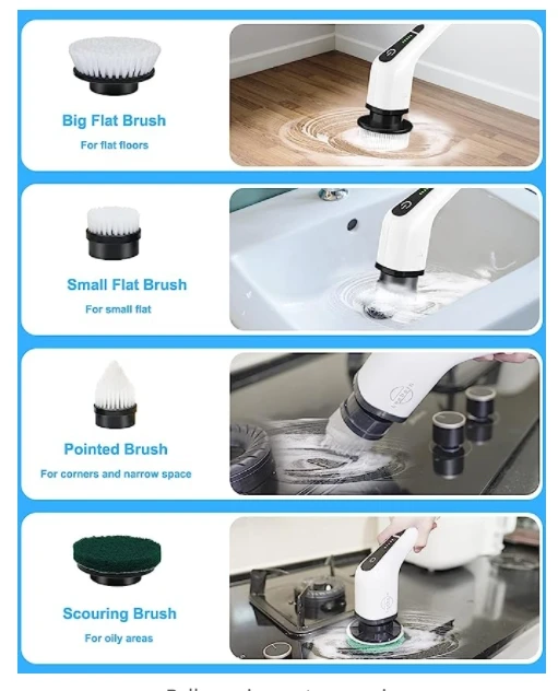 Low Price Bathroom Bathtub Electric Cleaning Brush Rotary Scrubber