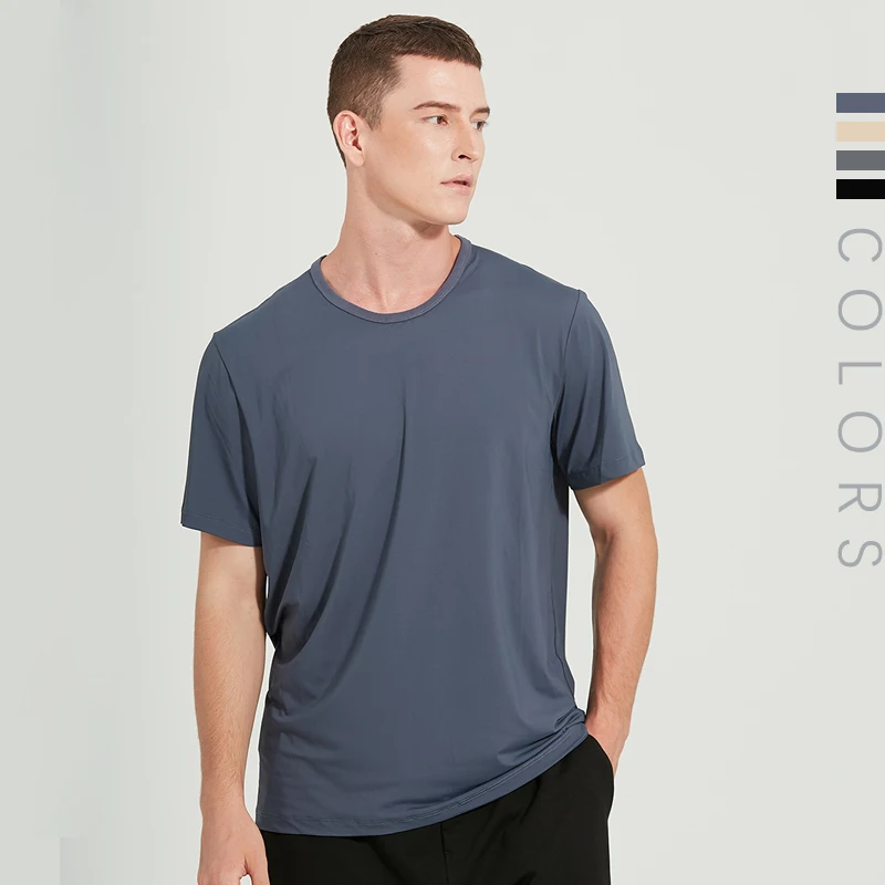 plain t shirt for men  mens t shirt   bulk wholesale high quality stylish fitness sports leisure chinlon 2022 man clothing