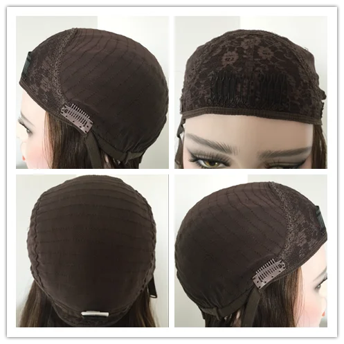 LBW Fast Shipping Best Quality 100% Human Hair Silk Base Natural Wave Dark Brown Jewish Kosher Swiss Lace Front Wig