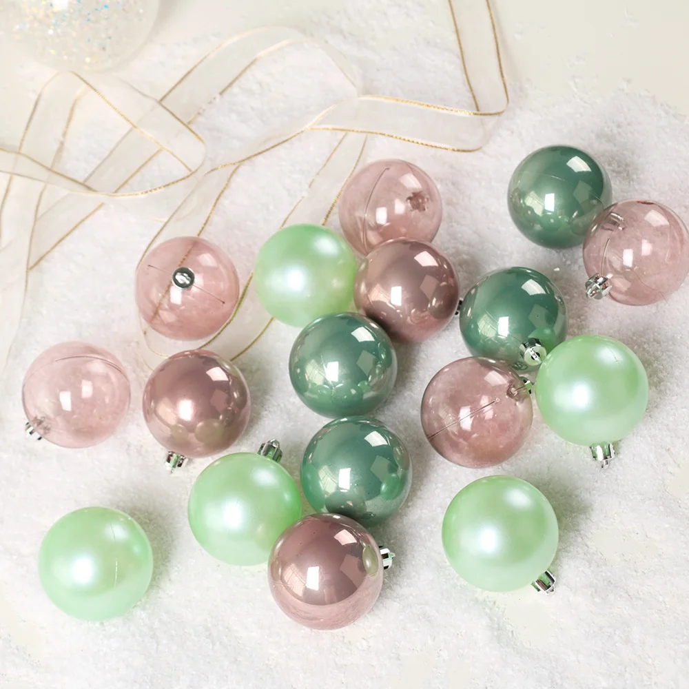 Popular type 6 cm round  Christmas Ball Ornaments set Tree Decorations for Party Bolas de Navidad