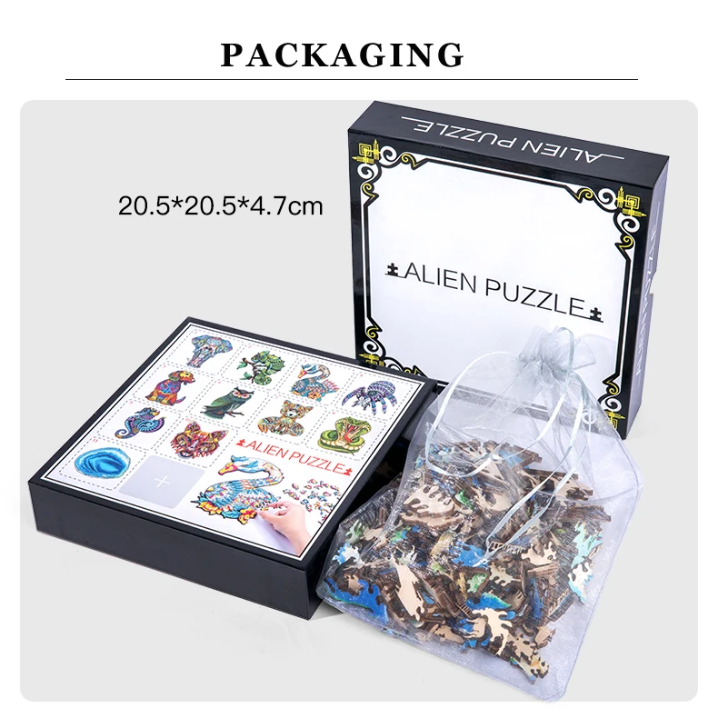 Wooden Animal Puzzle Dog Creative Jigsaw 3d Puzzles Wooden Game For Adults Christmas Gifts