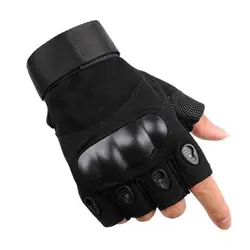 Premium Fingerless Hard Knuckle Motorcycle Military Tactical Combat Training Army Shooting Outdoor Gloves