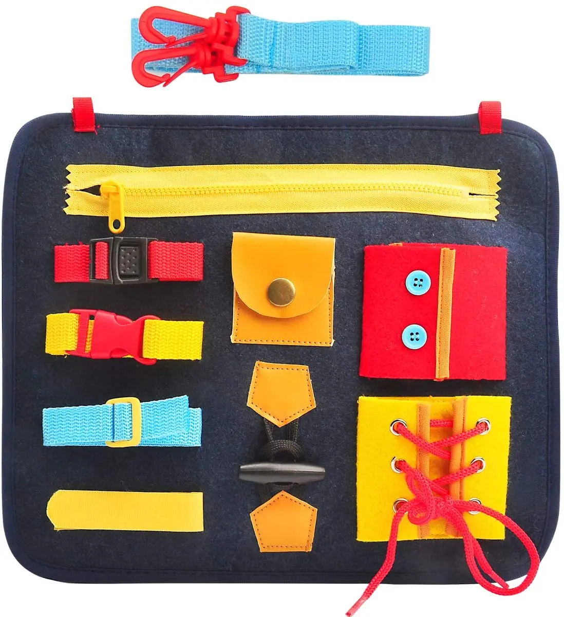 
Portable Felt Learning Early Basic Life Dress Skills Activity Board-Educational and Sensory Toys 