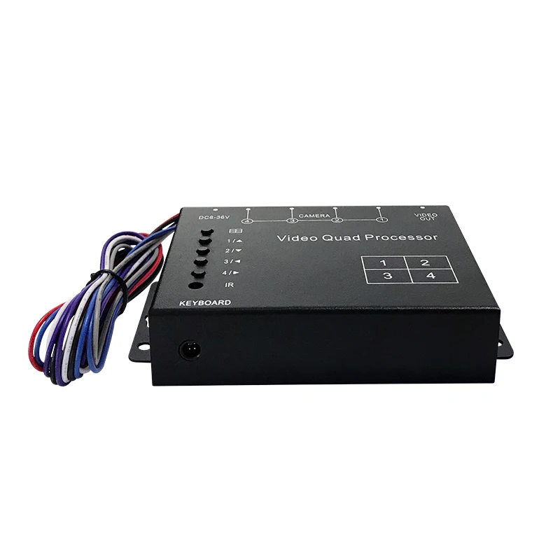 4CH Car Quad Splitter Control Box  Mini 4 Channel car color quad processor 2021 screen splitter