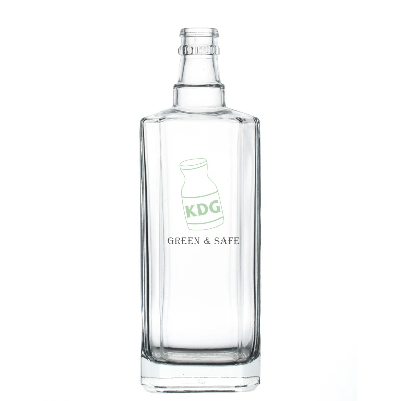 Glassware Factory Supply Customize Crystal Flint 500ml Glass Liquor Bottle