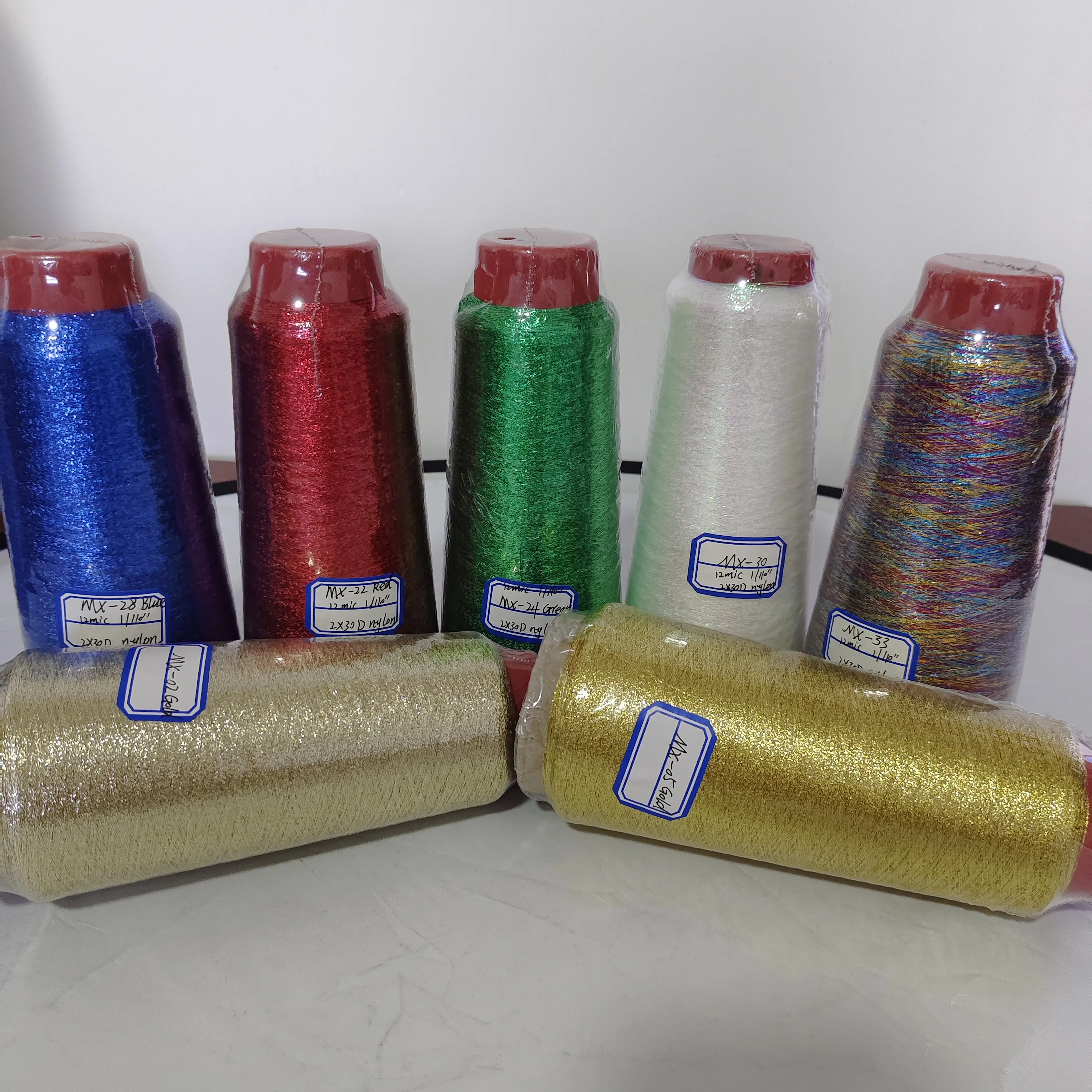 MX type metallic yarn Embroidery Thread Metallic Silvery And Golden Yarn Crafting and Sewing Knitting