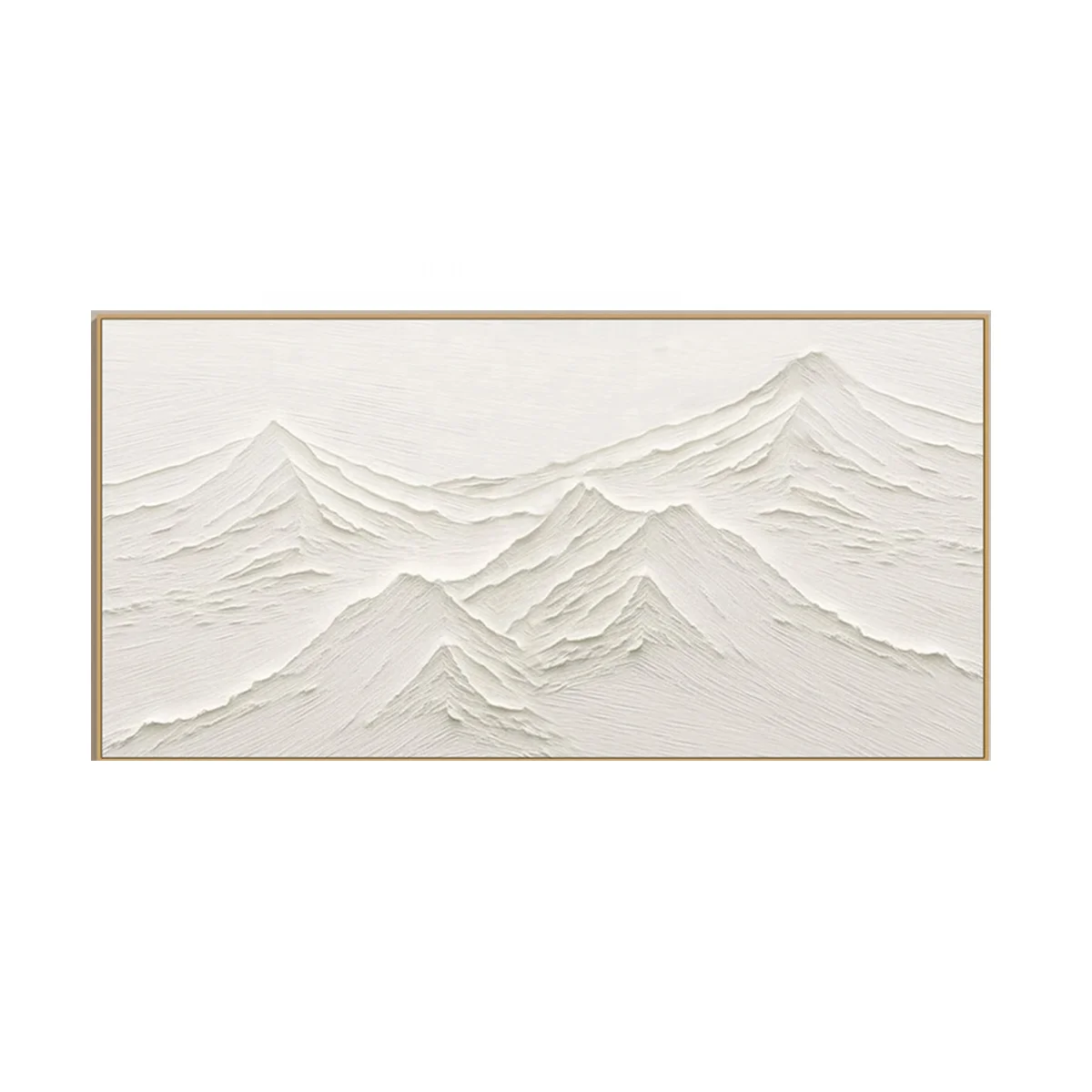 minimalist abstract snow mountain landscape texture handmade oil painting living room sofa background wall decor hotel artwork
