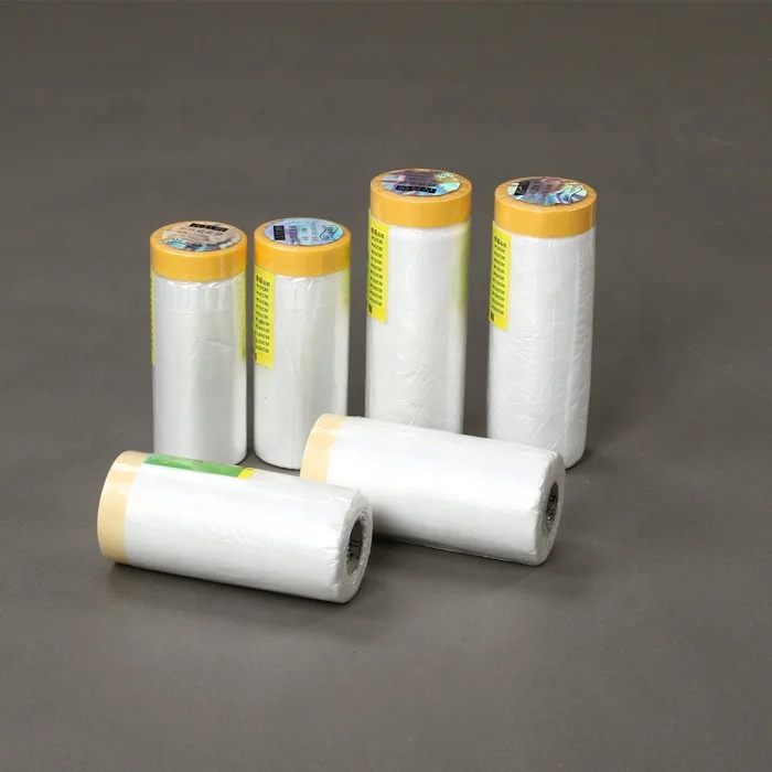 Taped For Car Surface Protection Painting Pre-Taped Masking Tape Film