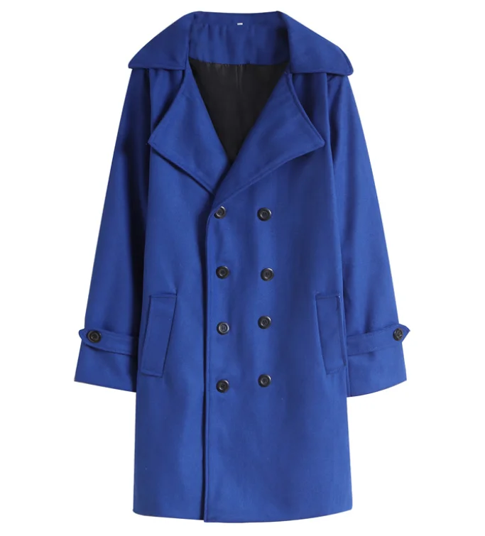 Liu Ming Cheap Wholesale Autumn Winter Thicken Men Button Plus Size XXXXL Trench Coat Long Jacket