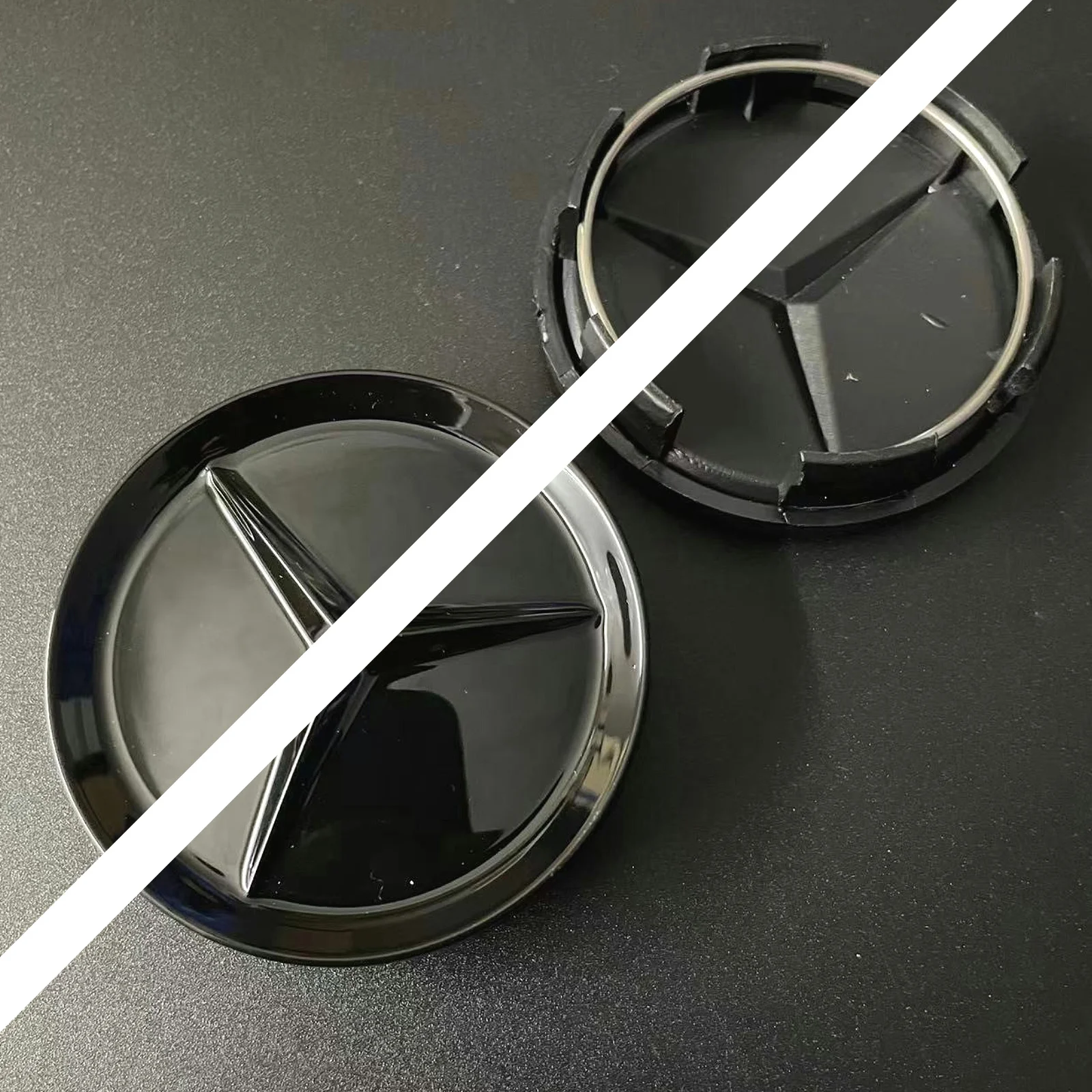 75mm Star Logo Car Wheel Center Caps Hub Caps For Mercedes Benz W176 W177 W204 W205 X156 X253 W117 W166  CLA CLK GLE GLA GLC GLK