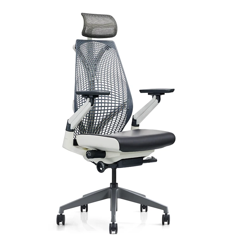 Office Furniture Swivel Ergonomic Executive Faux Leather Office Chair with Nylon Frame