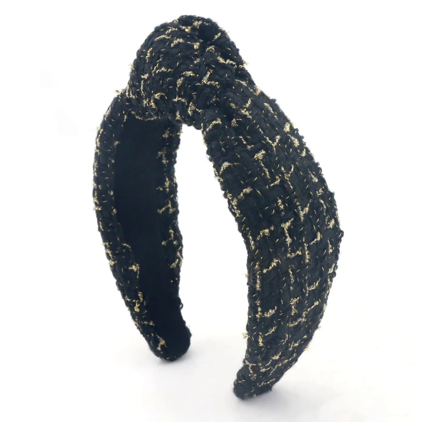 Женская трикотажная повязка на голову из твида