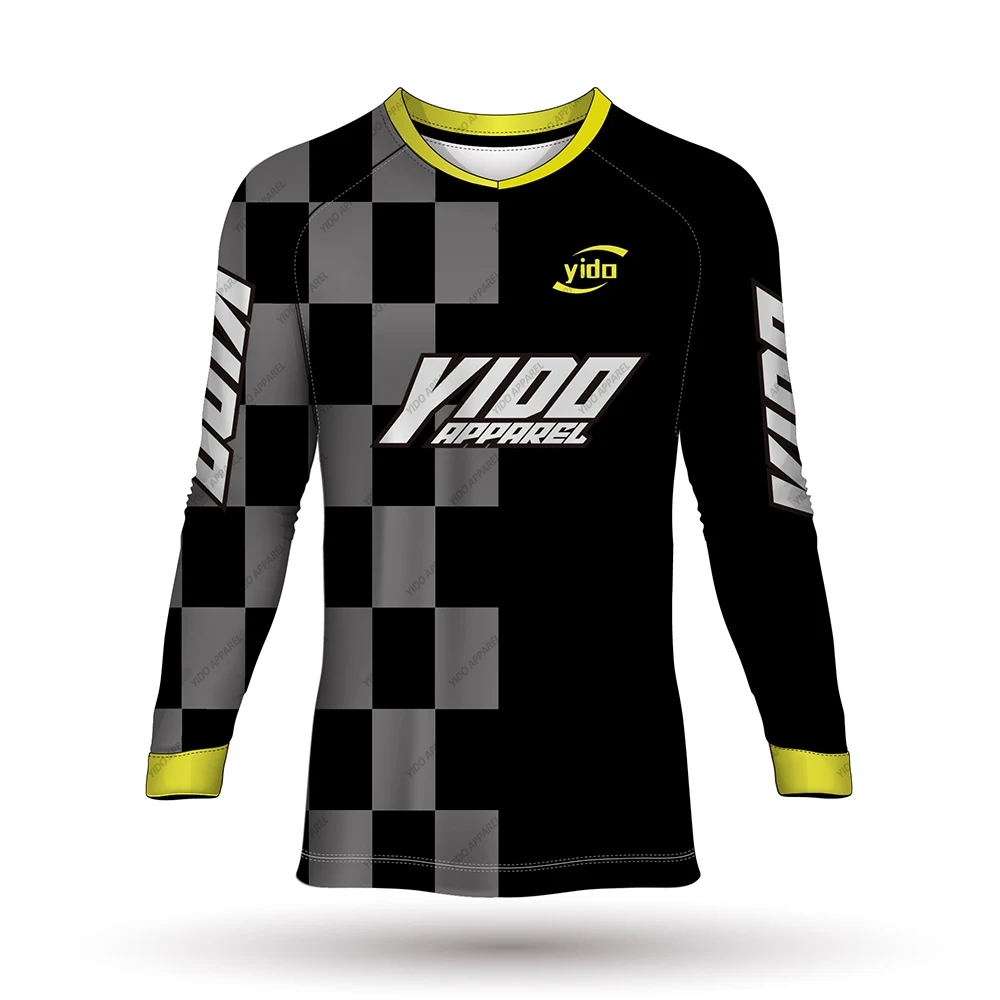 Oversize Long Sleeve Motocross Jersey Quick Dry Free Design Custom Racing Car T Shirt