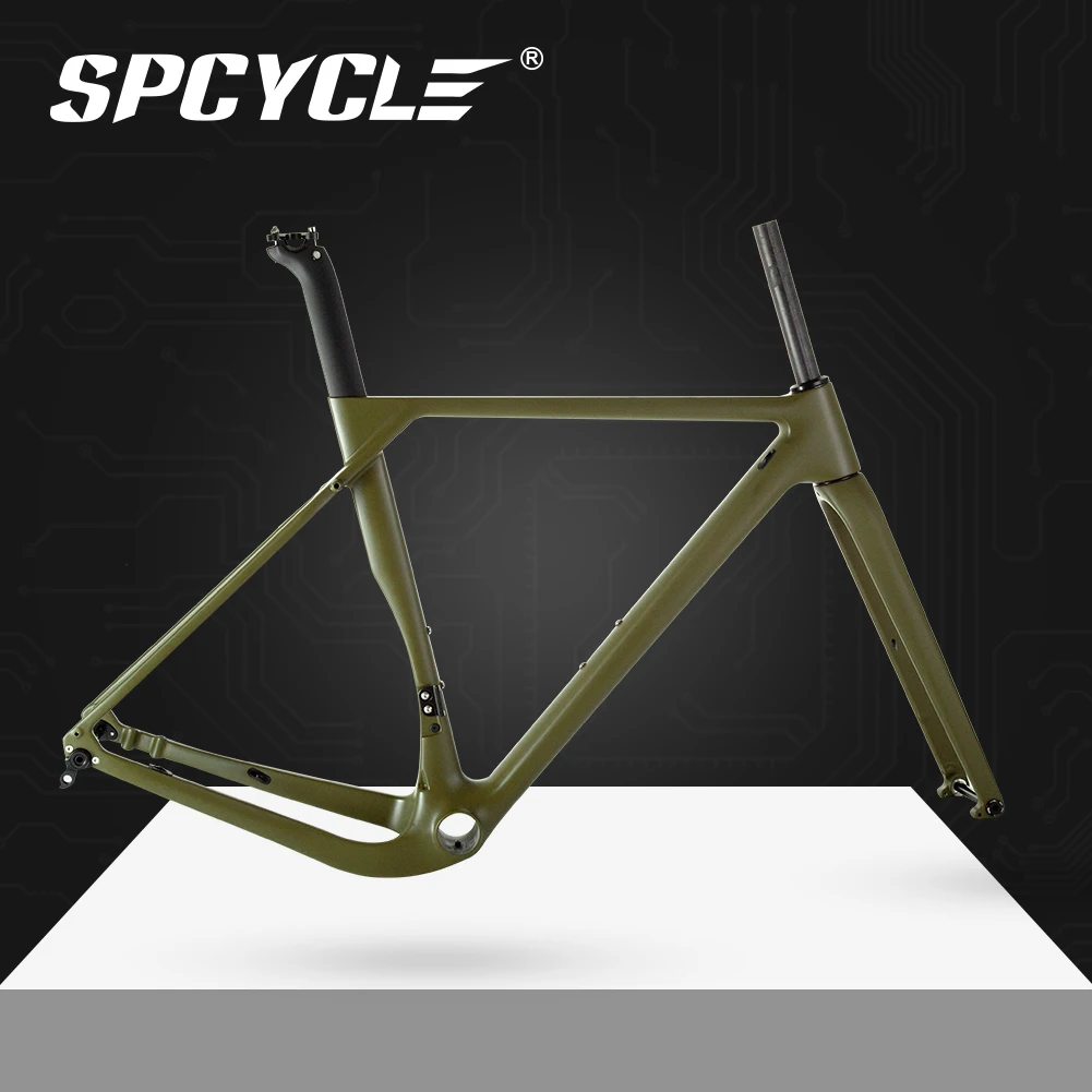 2022 New Gravel Carbon Fiber Bicycle Disc Brake Frame Cyclocross Full Carbon Bike Frame Customized Color