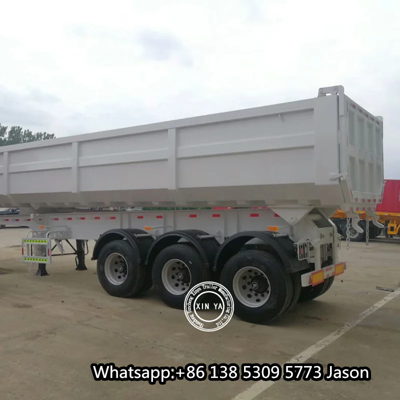 Tractor End Tipper Dump Truck Semi Trailer 3 Axles Tipping Trailer For Sale