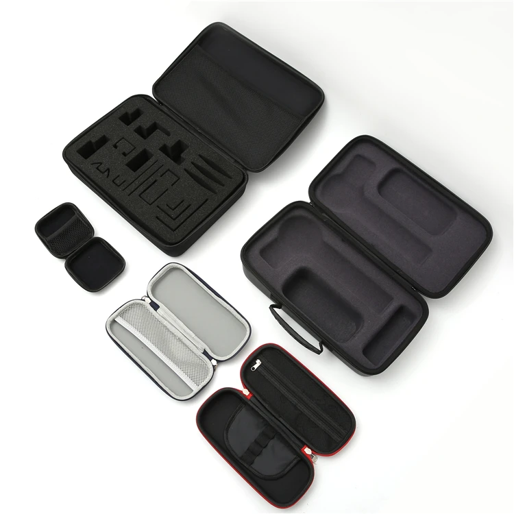 Black customized size travel small Eva carry medium hard shell hardware tool box Pu protective storage case bag eva zipper pouch