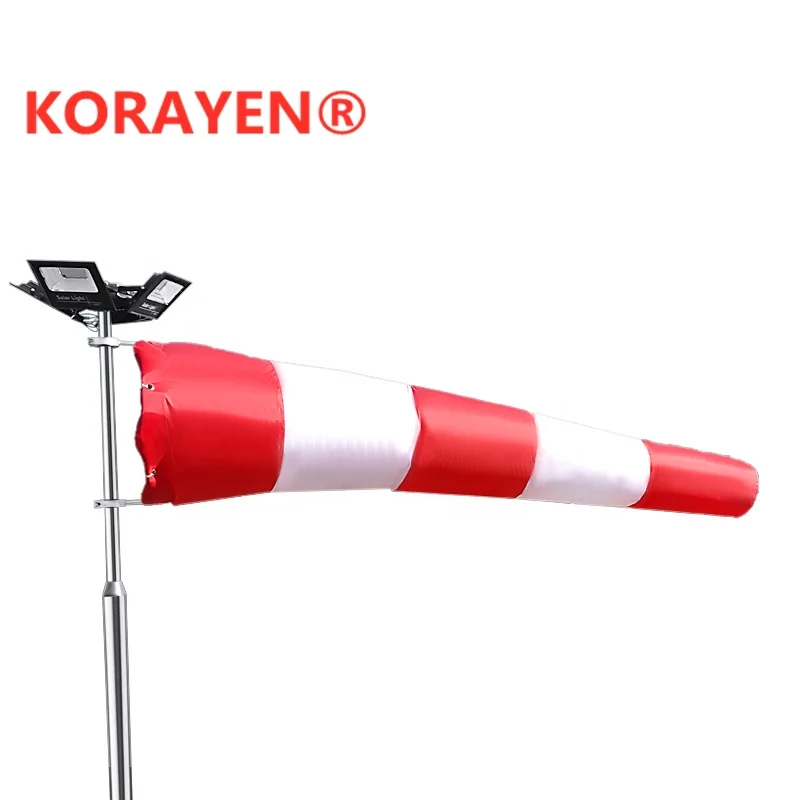 Outdoor Hanging Red Reflective Promotional Airport Polyester Windsock windsock orange wind cone