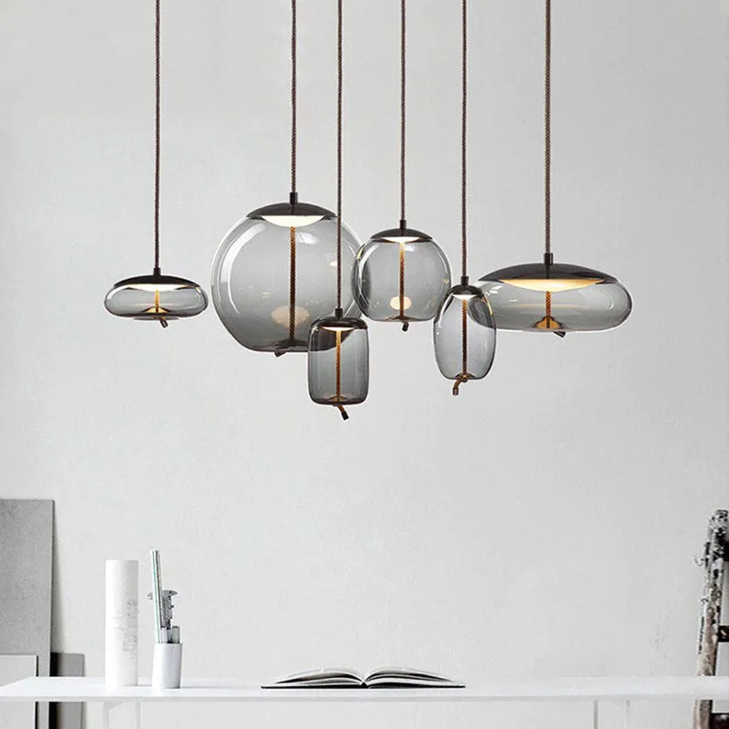 Modern  Glass Chandelier Lighting Pendant Lamp For Hotel Living Room Bedroom Home Hanging Lights