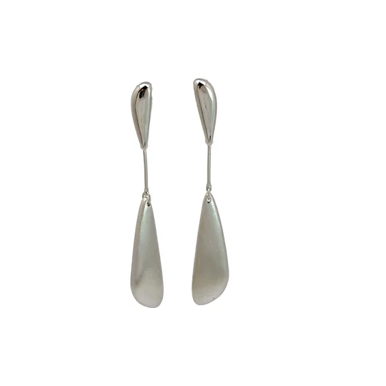 Wholesale High-end Elegant Tassel Geometric Gold Earrings 18k Matte Shiny Copper Women Arabic Gold Earring Designs