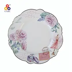 GXKC ресторан цветочный фарфор Новый Костяной Китай десерт суши тарелка