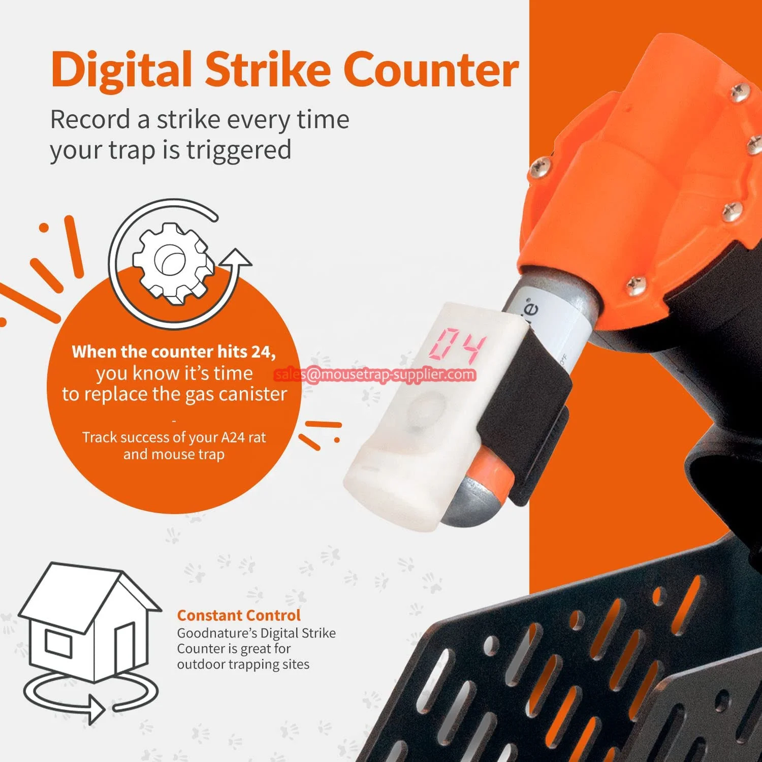 Digital Strike Counter for A24 Automatic Reset Multi-catch Mouse&Rat Trap