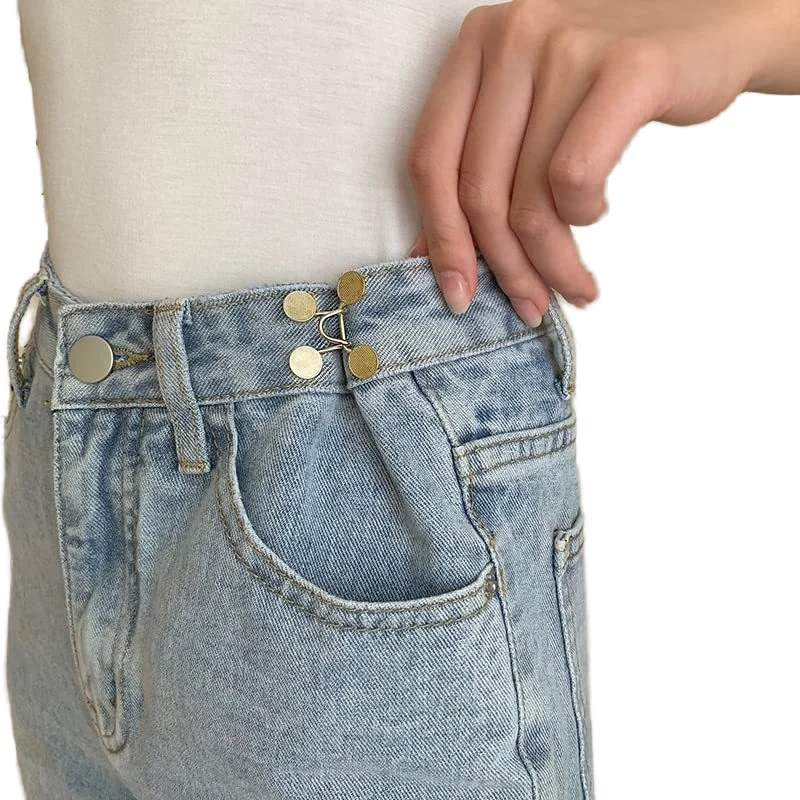 Detachable universal fixed button Hook Adjustable jeans sewing-free waist clothes buttons Big Hook and Bar