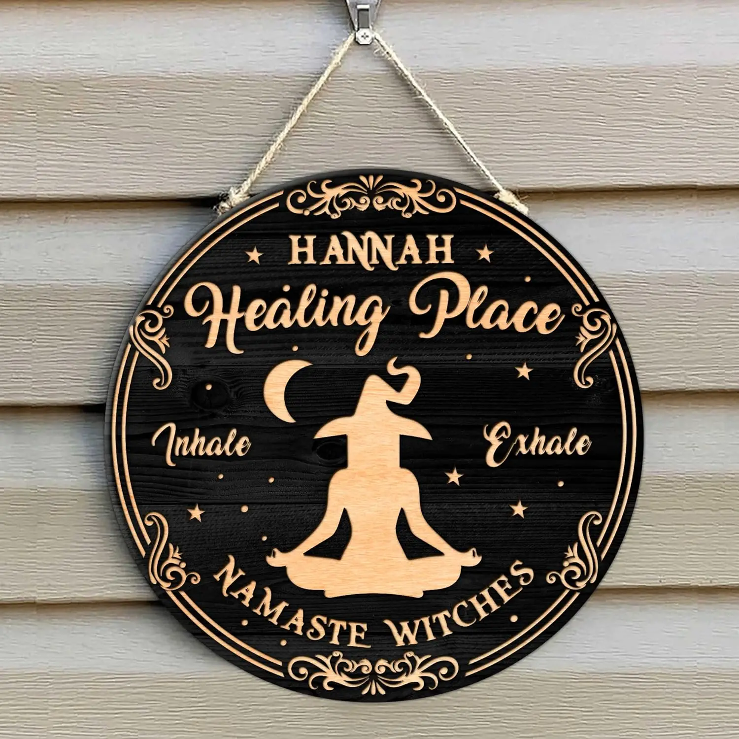 Kitchen Witch Wood Sign Spooky Wicked Halloween Welcome Salem Sanctuary Wall Decor Wicca Magik Witches Brew Witchcraft 12 inch