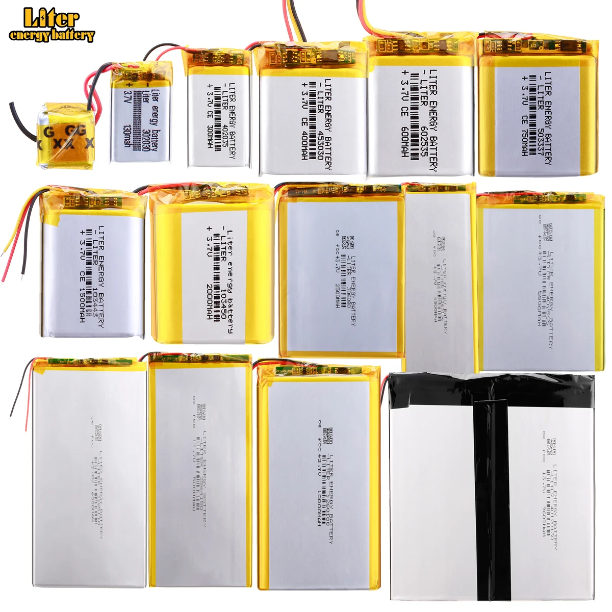 Custom battery 3.7V 7.4v 6v lipo 400mah 650mah 2000mah 6000mah 8000mah Rechargeable Lithium Polymer Battery battery factory