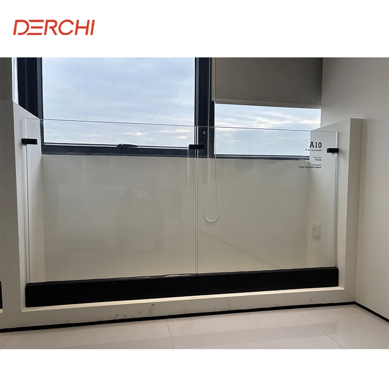 Frameless LED Light Colorful Stair Balcony Deck Railing Safty Glass Double Layer Tempered glass laminated For Railing System