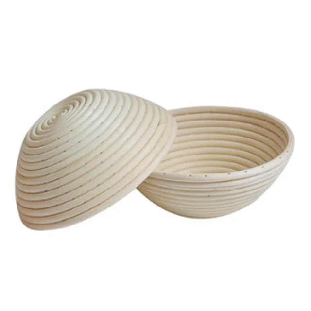 Round Indonesian rattan bread proofing basket handmade baking fermentation food storage tools rattan box kitchen supplies