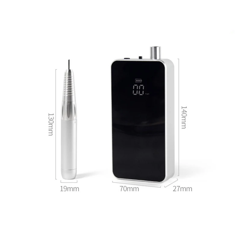 Factory Direct Mini Display 35000rpm Electric Rechargeable Nail Drill Machine Portable Manicure Professional Wholesale Salon Use