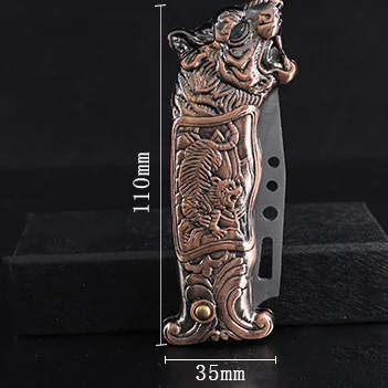 DEBANG 2 in 1 Windproof Cool Metal Tiger & Dragon Lighters  Refillable Butane Cigar Lighters for Smoking with knife