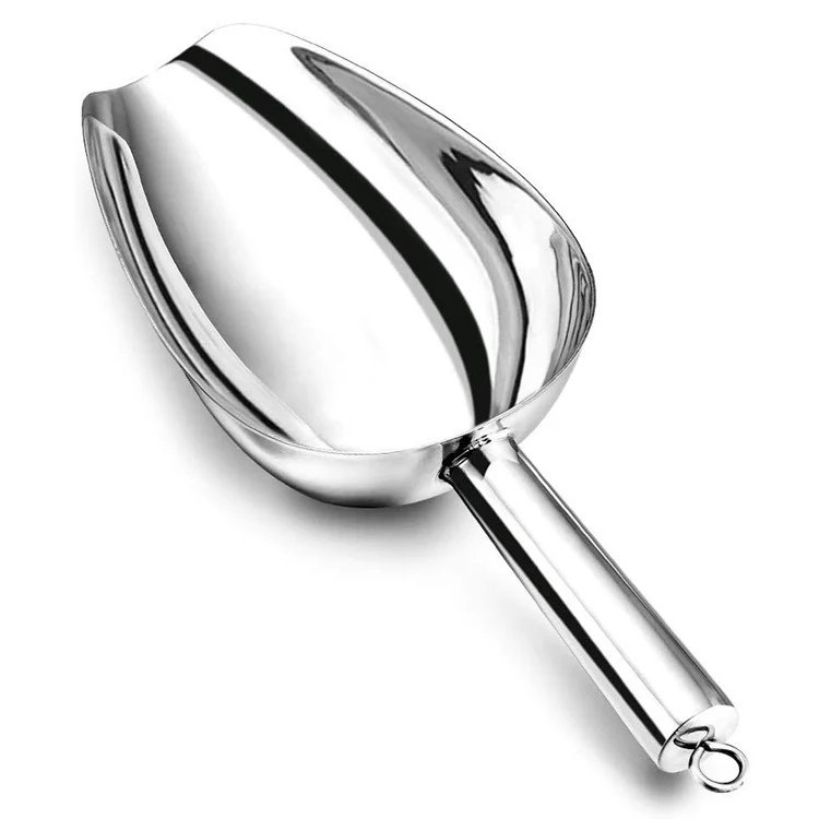 High Quality Mirror Finishing 12 OZ Stainless Steel Ice Cube Scoop