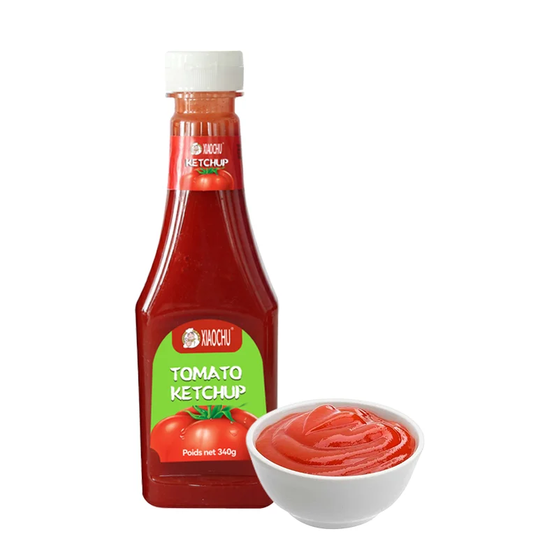 Wholesale tomato sauce OEM Brand 320g plastic squeeze bottles Halal Standard turkey Tomato Ketchup