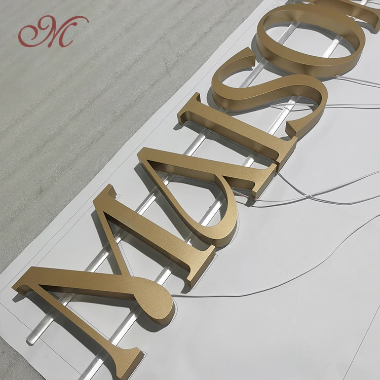 Custom Sample Free Shop Storefront LED Signage Board LED Commercial Signs Letter Metal Advertising Sign