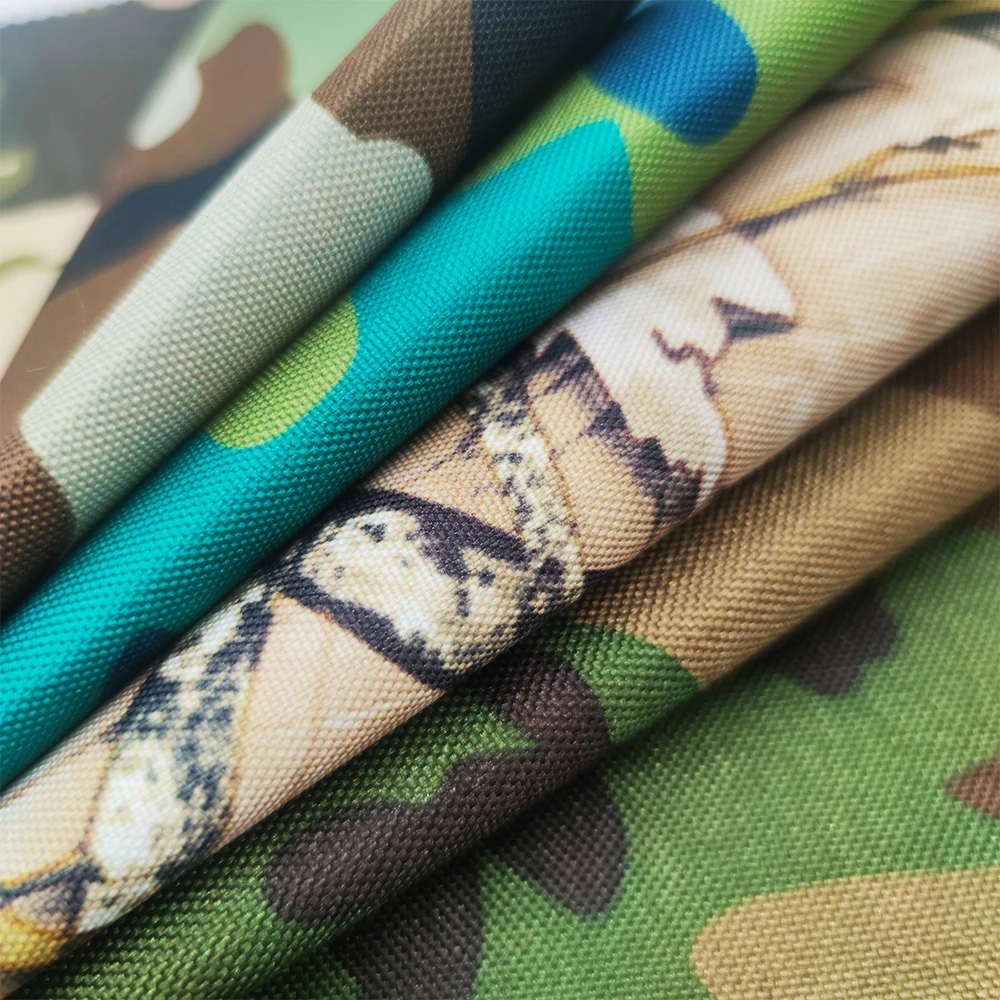 Camo printed PVC coated  Pull rod box Outdoor bag tent cloth 100% polyester Oxford fabric