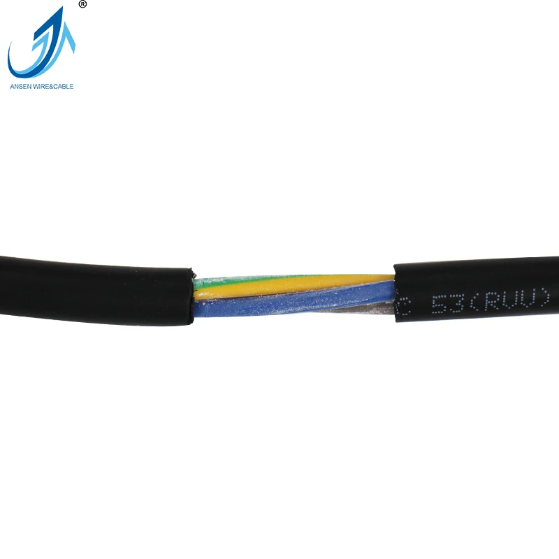 Оптовая цена полный медный кабель сигнала RVV3 * 0.75mm2 18awg 3-жильный инженерно-установка с помощью силовые