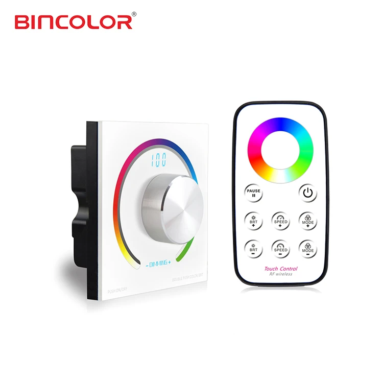T3 + K3 DC12V 24V rgb сенсорный круглый Радиочастотный пульт дистанционного управления настенный светодиодный контроллер
