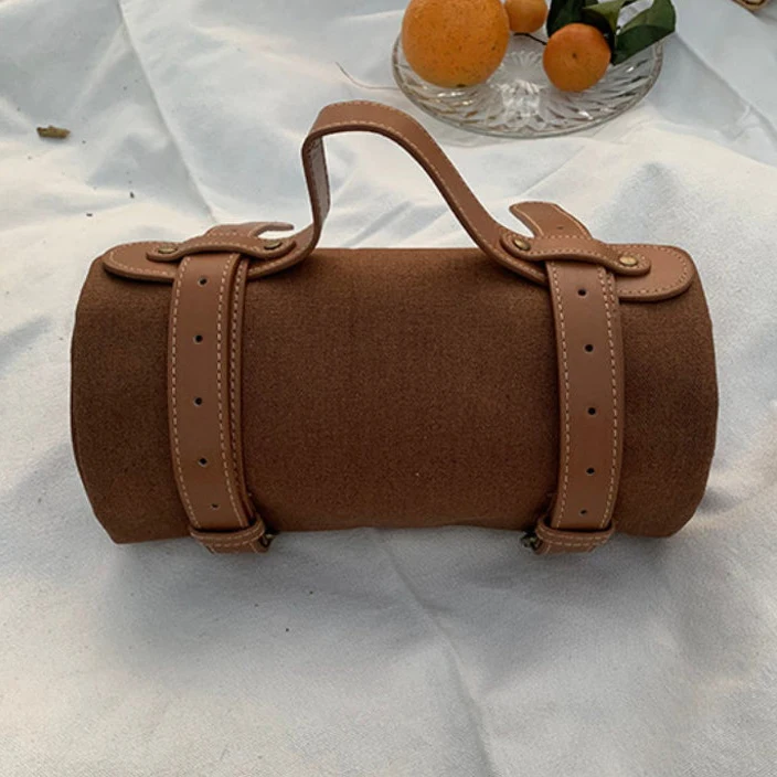 Outdoor Camping Mat Strap Leather Blanket Tie Portable Outdoor Climbing Picnic Mat Roll Bundle Yoga Mat Hand Strap Ties for