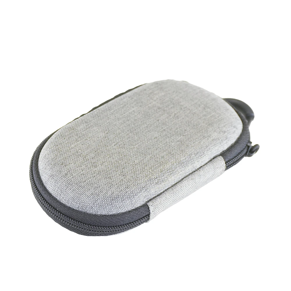 Rectangle Small Hard EVA Case - Portable Protection Earbud Case Zipper Pouch for Headset, Earphone, Flash Drive, Charging Cable