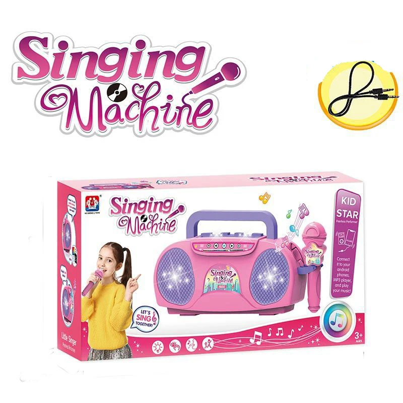 Musical instrument super rocking star girls microphone toys kids singing machine microphone